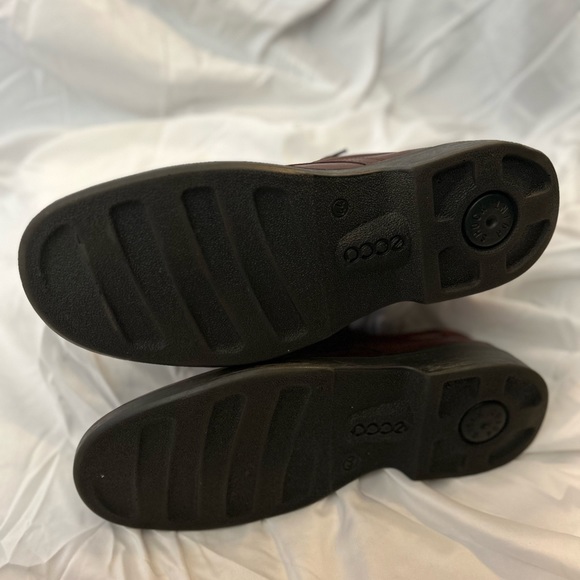 ECCO Men's Leather Shock Point Lace Oxford Dress Shoes Brown Size Euro 44 US 10 - Picture 3 of 5